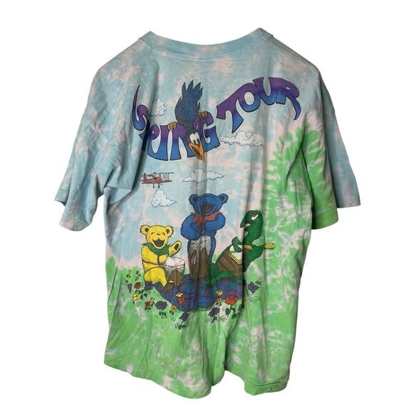Vintage 1992 Spring Tour Grateful Dead 100% cotton Liquid Blue tie dye men's XL - Picture 2 of 7